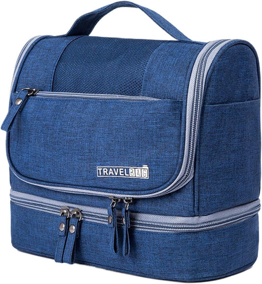 Toiletry Organizer Bag | Waterproof Travel Bag | Compact Travel Toiletry Bag | Spacious Travel Hygiene Bag | Cosmetic Organizer for Travel | Toiletry Kit for Travel | Travel Makeup Bag, Navy Blue,