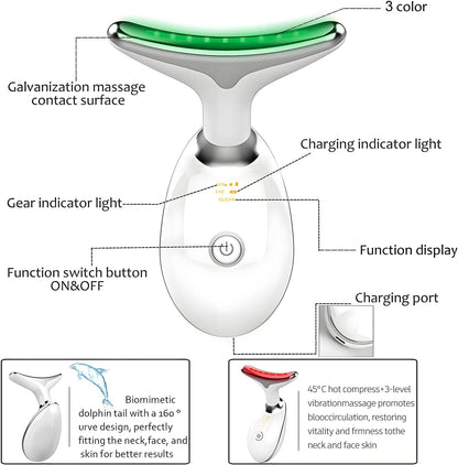 Neck Face Sculptor Beauty Device Facial Massager BeautyTools Skin Care 3 Color Led Red Therapy Lights for Face Chin Lifting Sculpting Tool at Home