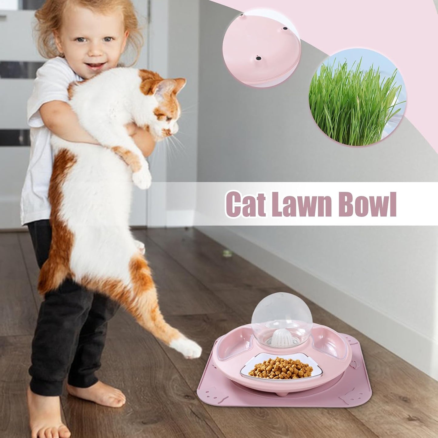 Food Bowl for Cats,Kitten Watering Bowl | Kitten Feeder Multifunctional for Home, Anti-Slip Pet Feeding Watering Dish
