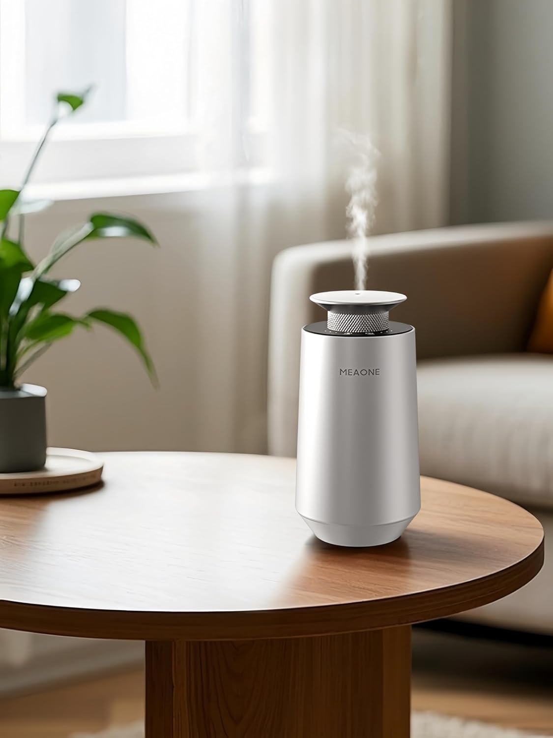 Meaone Smart Home Aroma Diffuser Water Free Refillable with Premium Luxury Hotel Essential Oil with Auto On/Off and Adjustable Intensity