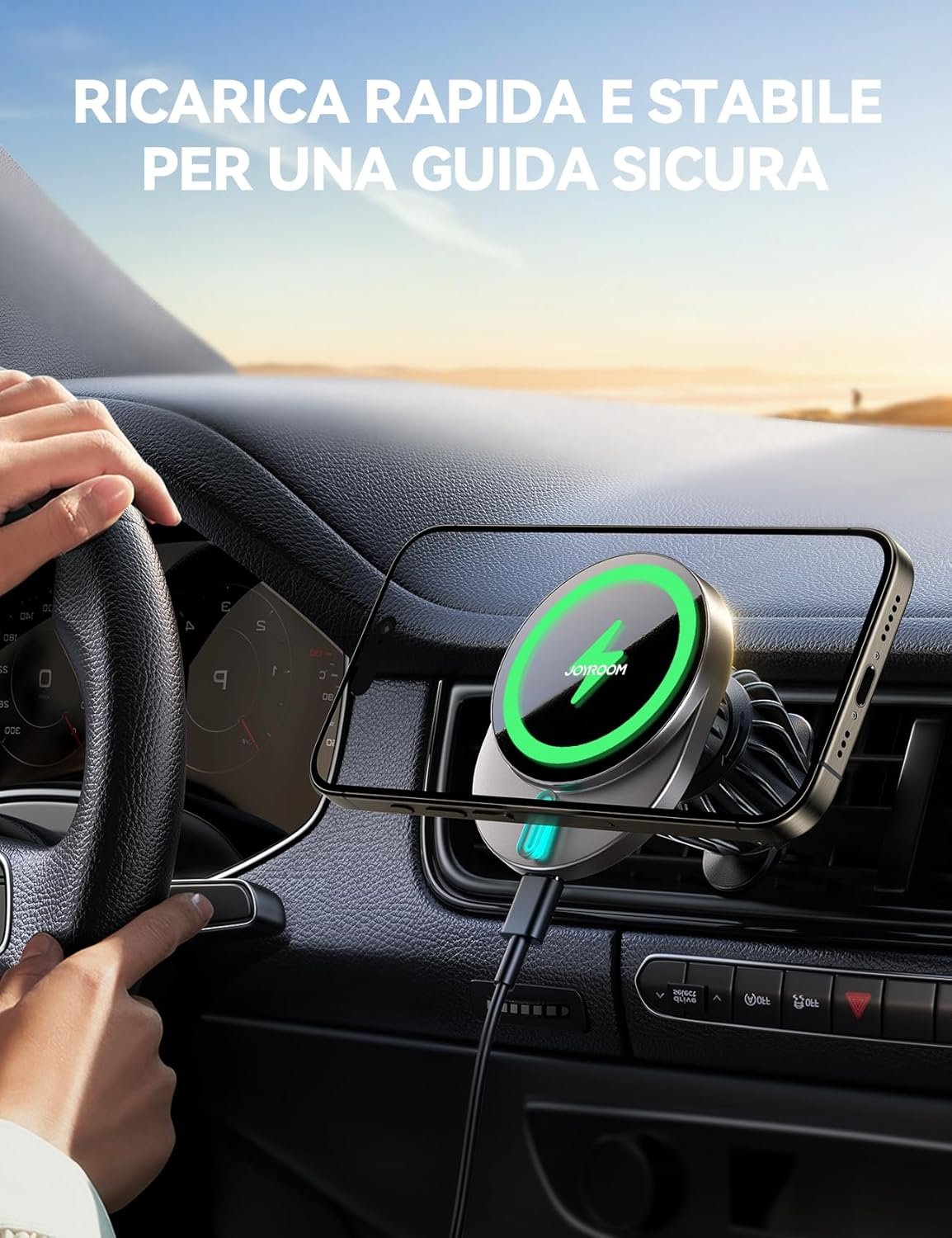 JOYROOM Magsafe Wireless Car Charger for Air Inlet, 15W Fast Charging Magnetic Car Phone Holder, Car Wireless Charging Compatible with iPhone 15/14/13/12 Series