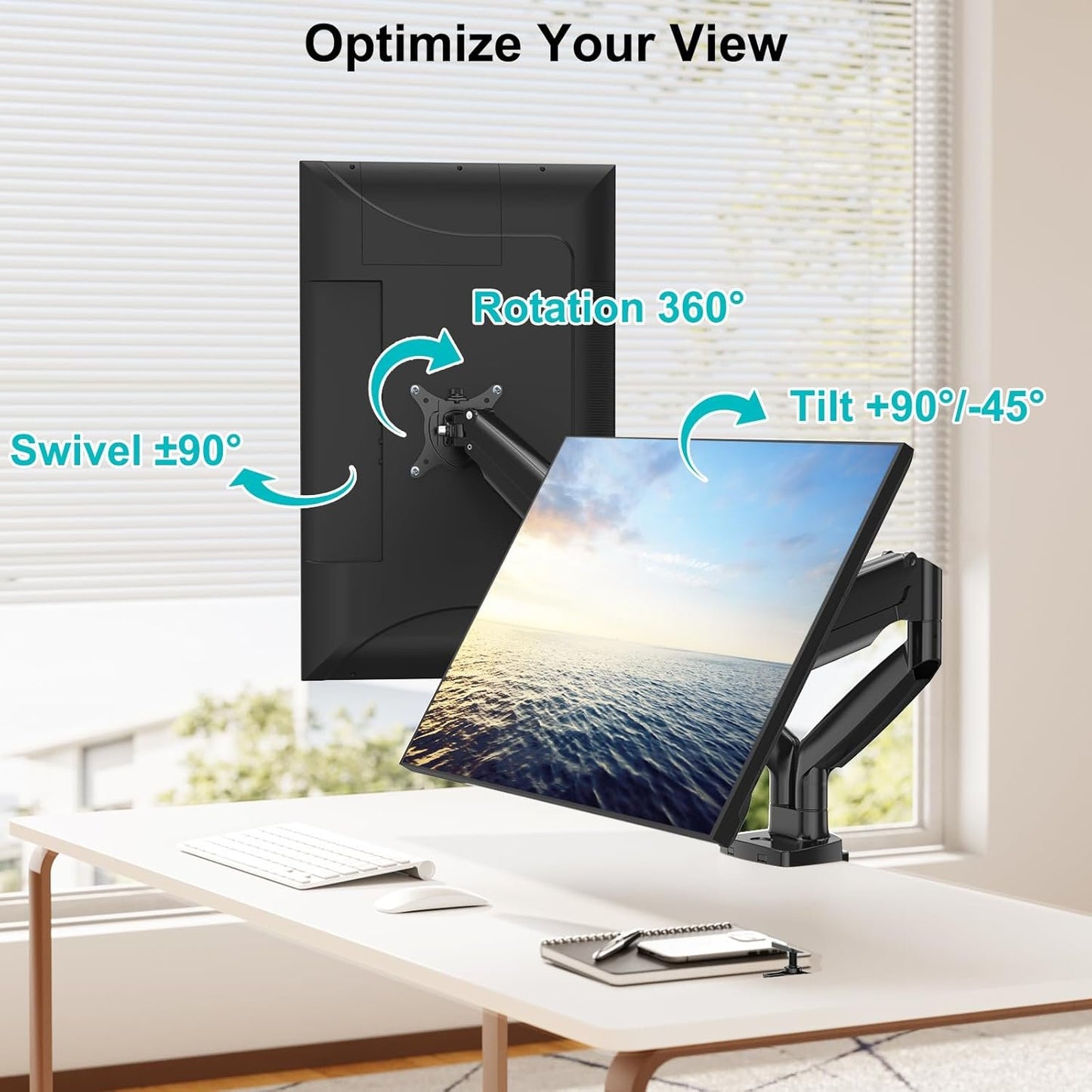 Mount PRO Dual Monitor Desk Mount fits 22” to 35” Ultrawide Computer Screen, Holds up to 26.4lbs Each, Fully Adjustable Long Monitor Arm for Two Monitors, Gas Spring Monitor Stand, 100x100 VESA Mount