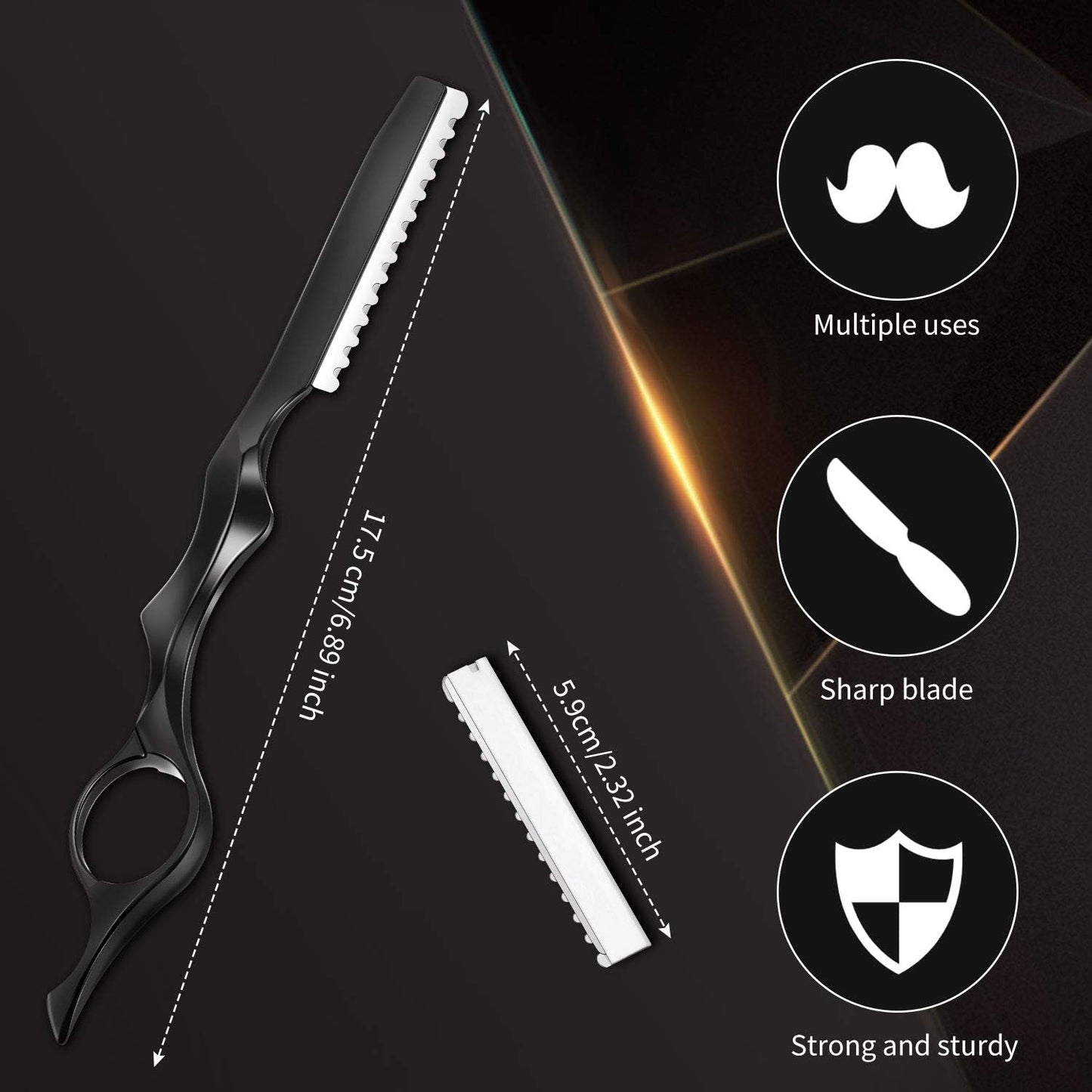 11 Pieces Hair Razor Comb Style for Thinning Hair Texturizing Hair Cutting Comb Razor with Replacement Steel Shavers for Salon Home Use