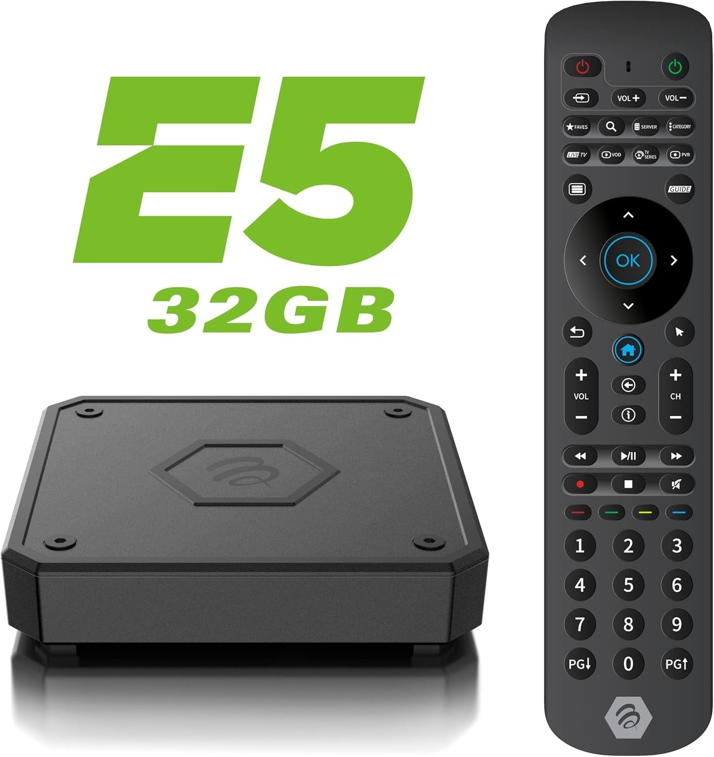 BuzzTV E5 Android 11 TV Box | 4K Streaming Device | 2GB RAM - 32GB Storage | Quad-Core Processor | Dual-Band Wi-Fi | Bluetooth 5.0