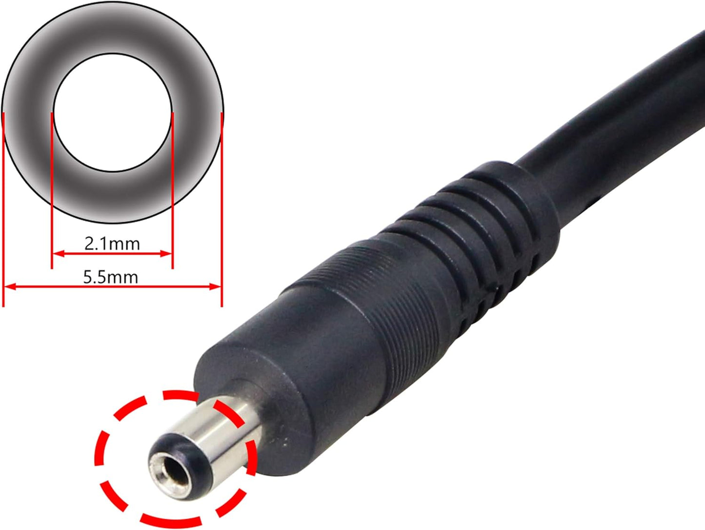 Cerrxian - 5.5mm x 2.1mm DC 12/24V Female Cigarette Lighter Socket to Female Car Charger Adapter