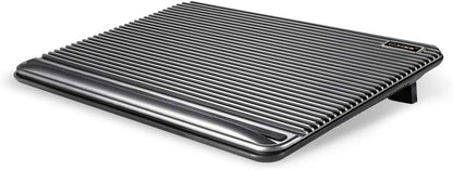 Laptop Cooling Pad, Coolertek USB Powered Laptop Cooler, 2 Blue Silent Big Fans, Height Adjustable Non-Slip Laptop Stand with Dual USB 2.0 Ports, Fits 11-17Inch Notebook - Gray (N2)