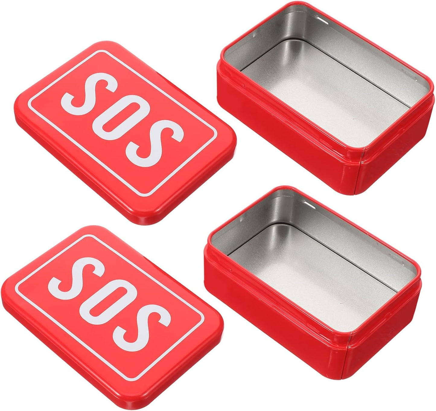NULYLU 2pcs Outdoor Survival Storage Box Small Tool Case for Emergency Kits Container for Camping Hiking and Travel Essentials