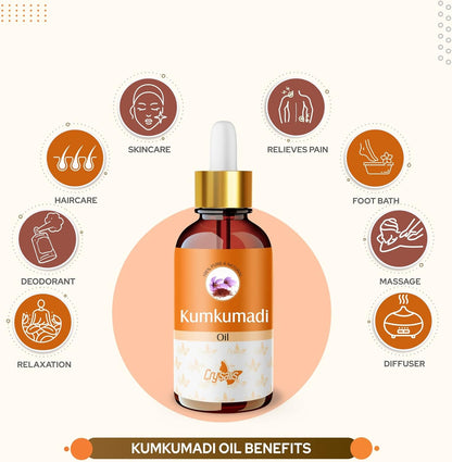Crysalis Kumkumadi (Crocus Sativus) Oil |100% Pure & Natural Undiluted Essential Oil- 15 ml with Dropper