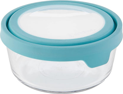 Anchor Hocking TrueSeal 10-Piece Glass Food Storage Containers with Airtight Lids, Mineral Blue