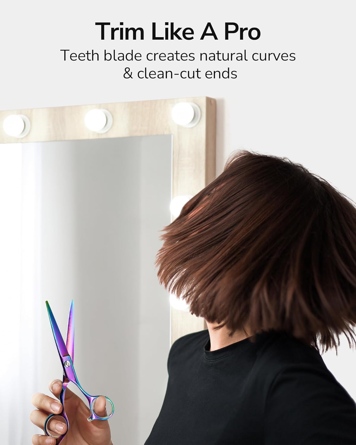 ULG Hair Cutting Scissors, Professional Hair Scissors 6.5 inch Right-Hand Razor Edge Barber Shears Salon Hair Cutting Shears Made of Japanese Stainless Steel, Hand Sharpened Multicolor
