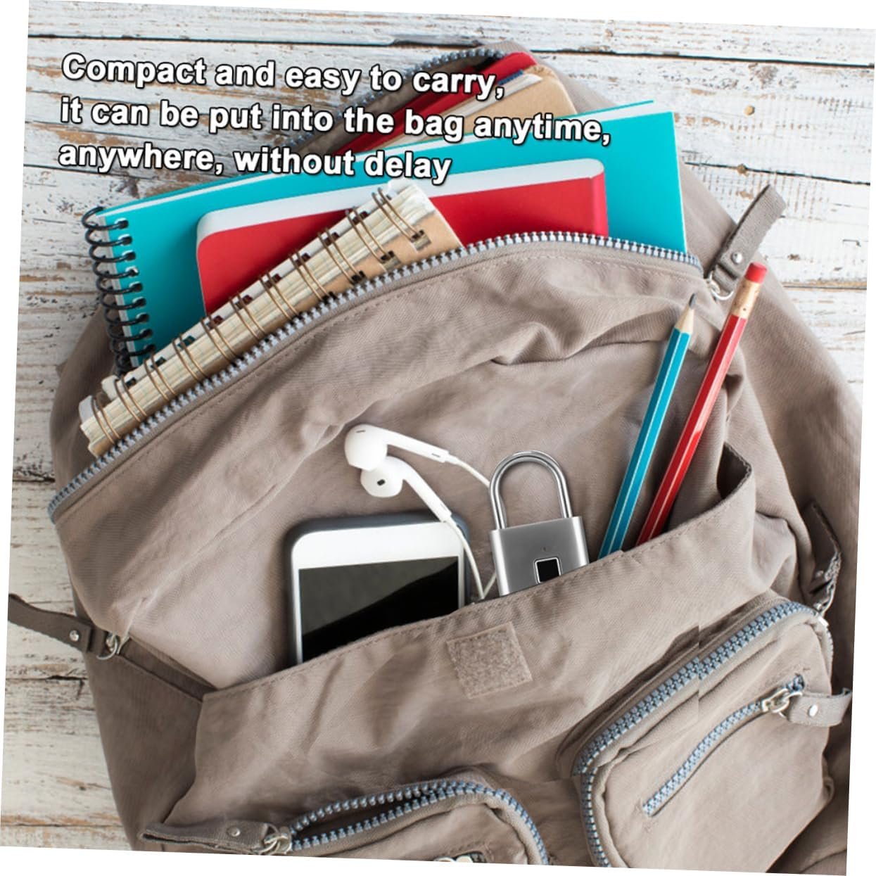 FOMIYES Intelligent Fingerprint Password Luggage Lock Durable Silver Lock for Travel Cabinet Suitcase Supports Fingerprints Secure Easy Password Setup Multi Purpose Security