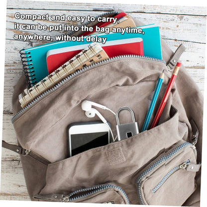 FOMIYES Intelligent Fingerprint Password Luggage Lock Durable Silver Lock for Travel Cabinet Suitcase Supports Fingerprints Secure Easy Password Setup Multi Purpose Security