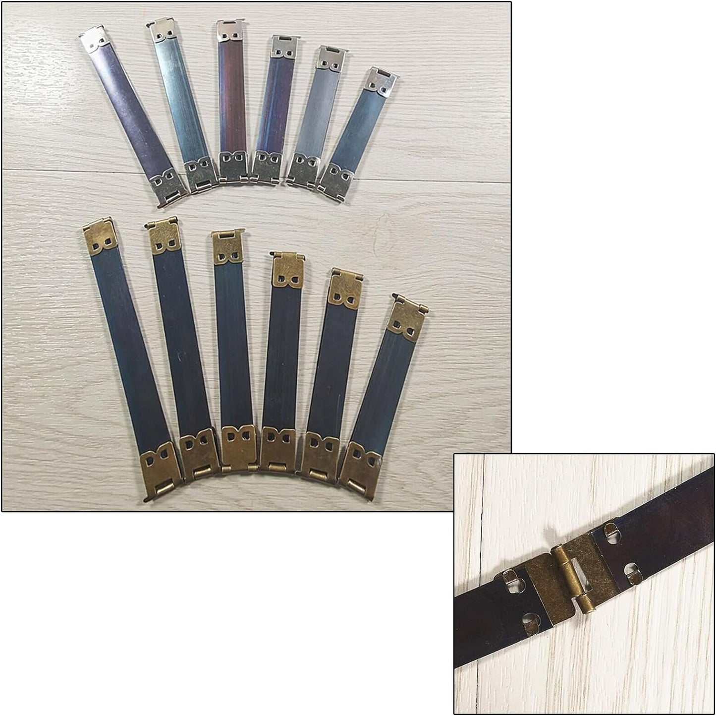 50pcs Flexible Metal Internal Zippers for Spring Bags Accessories for DIY Handbags Coin Purse Sewing 8/9/10/11/12cm (Bronze)