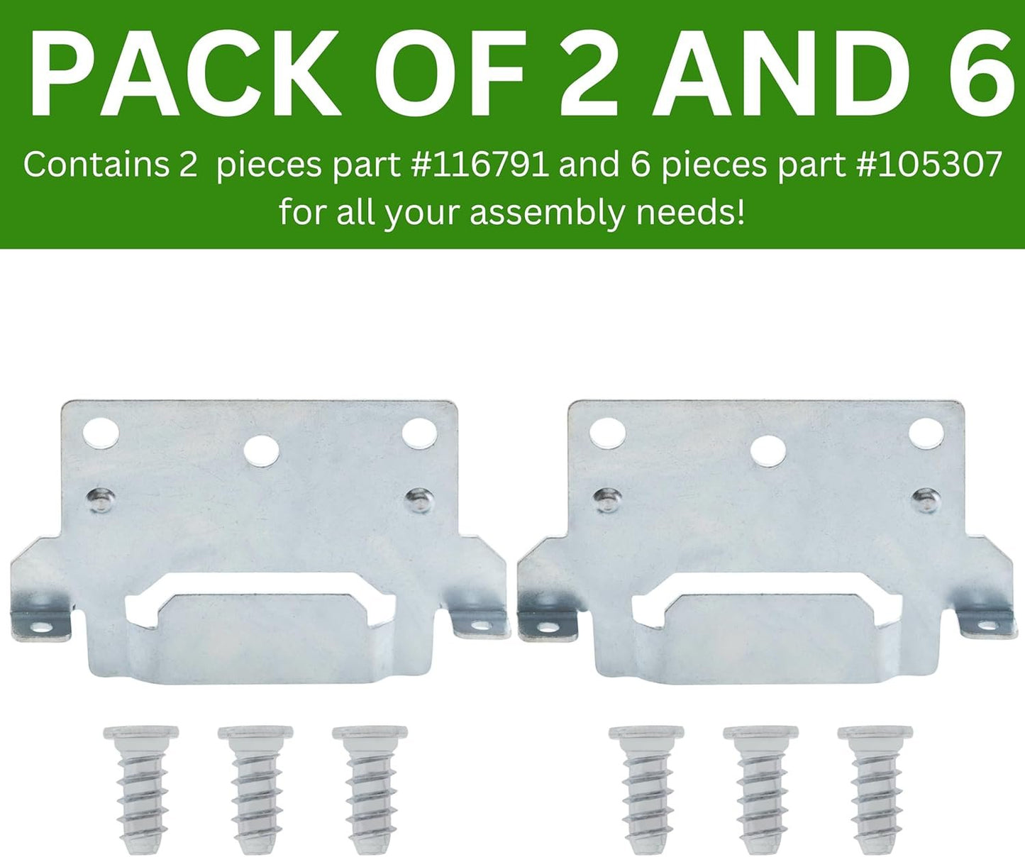 Spare Hardware Parts Replacement for IKEA Bed Frame Part 116791 (Mounting Plate) and 105307 (Screws)…