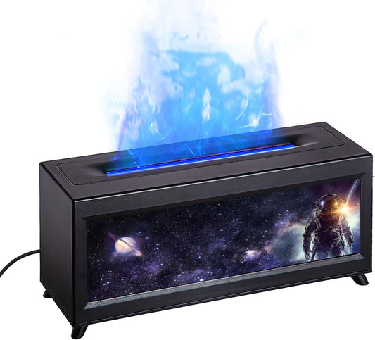 Ankrs Aroma Diffuser with LED Fireplace, Essential Oil Diffuser for Essential Oils with 7 Colors Flame Effect, 220ml Humidifier with Remote Control, Aroma Lamp for Kids,