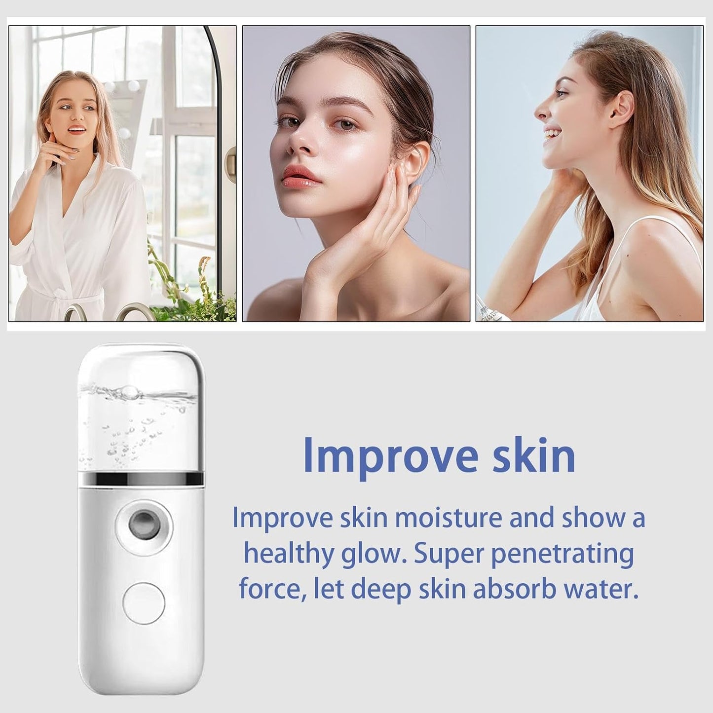 Steam Machine For Face, Facial Humidifier, Deep Cleansing Steamer, Hydrating Face Mist, Portable Facial Steamer, Skin Care Tool, Home Facial Spa, Skin Hydration Device, Compact Face Steamer, Facial
