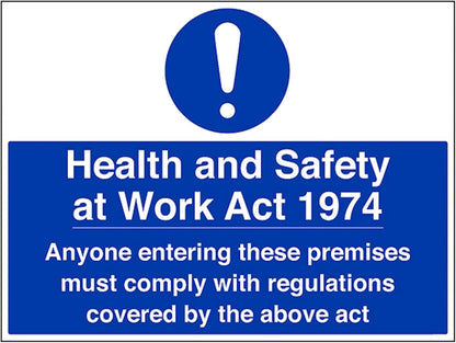 V Safety Health and Safety At Work Act 400 x 300 mm – 3 mm cartello di sicurezza in alluminio composito