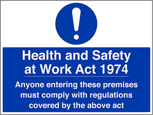 V Safety Health and Safety At Work Act 400 x 300 mm – 3 mm cartello di sicurezza in alluminio composito