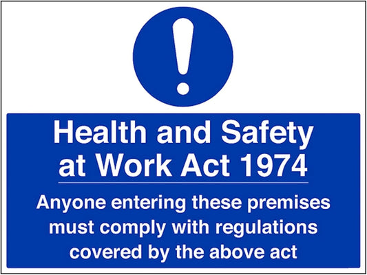V Safety Health and Safety At Work Act 400 x 300 mm – 3 mm cartello di sicurezza in alluminio composito