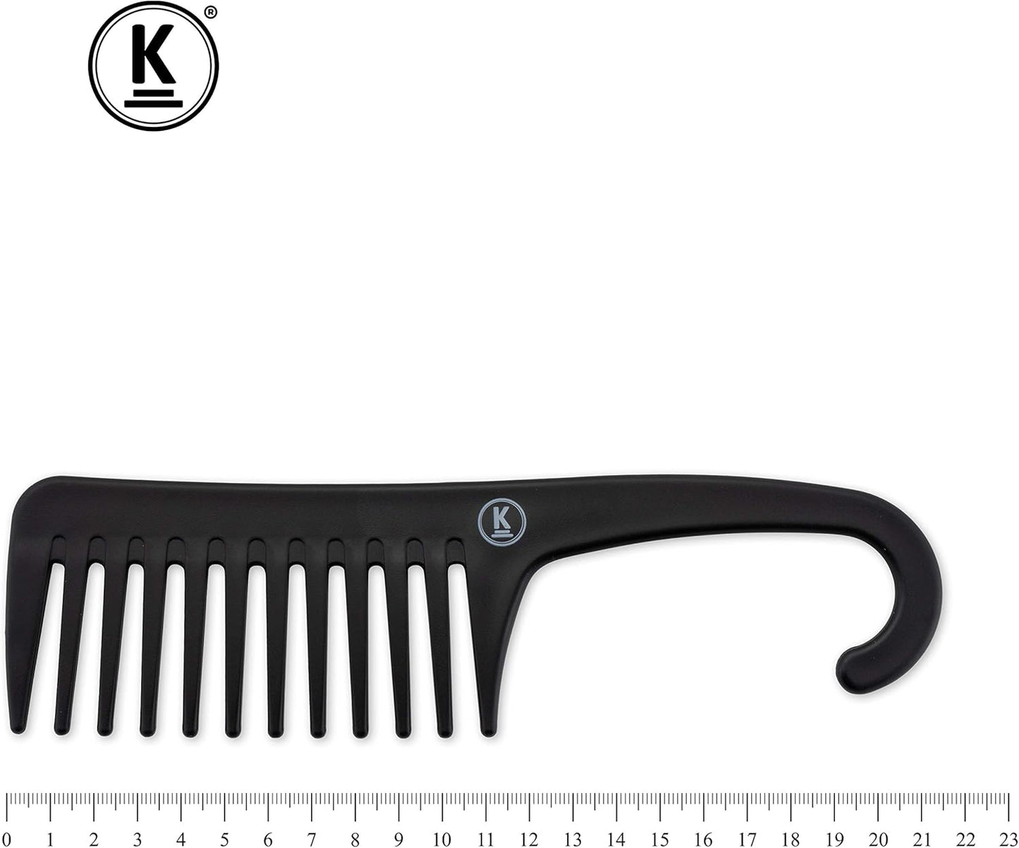 K-Pro Wide Tooth Hair Comb Detangler with Hook Handle