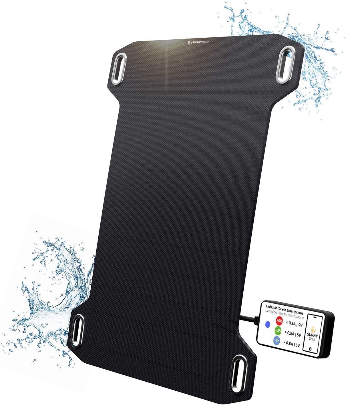 Sunnybag Leaf Mini | Solar Charger with 5 watts of Power | Environmentally Friendly Charging with Solar Energy on The go | Ultra-Light and Waterproof | 158 Grams | USB Output