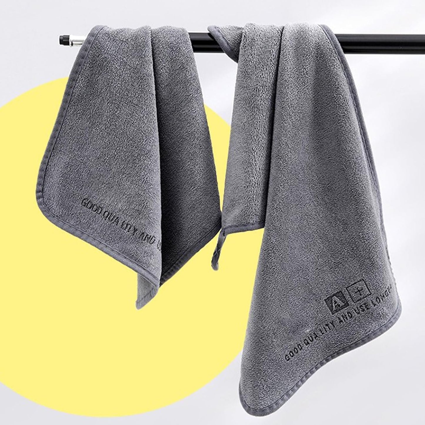 Générique Car Wash Towels, Detailing Cloths, Reusable Medium Size Quick Dry Material Lint Design, Assorbente Wipes for Glass, Dishes, Home, Bathroom, Garage and Mirror Cleaning