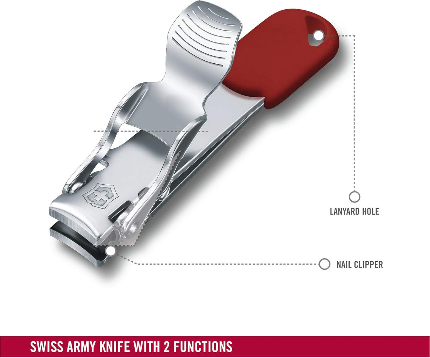 Victorinox Nail Clipper Stainless Steel Red 8.2050.B1