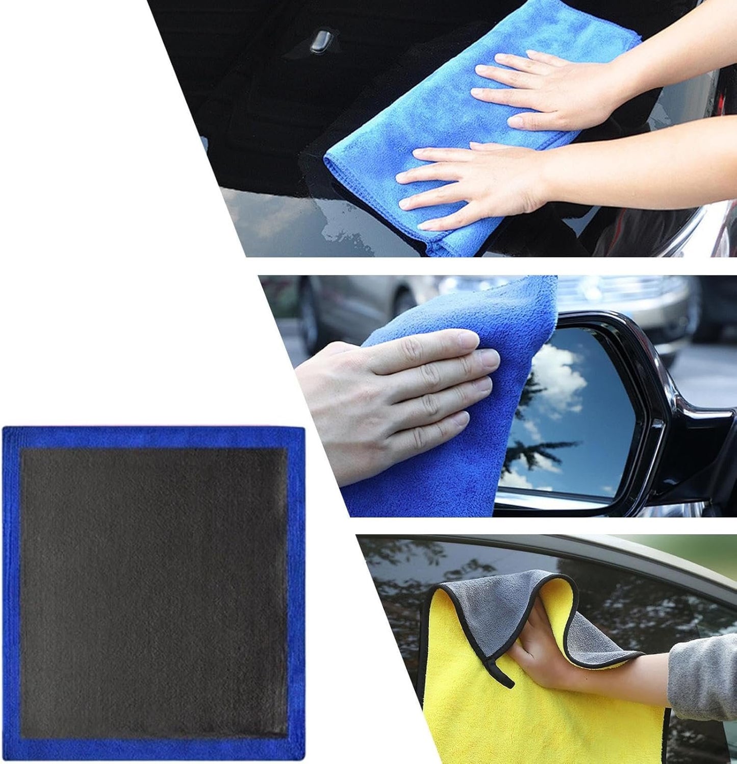 Générique Clays Towel Auto-Detailing, Clay Rag for Car Detailing 2 Sided, Auto Cleaning Accessories, Auto Detailings Alternative Mitt for Motorcycle, Bicycles, Car, 12 x 12 Inches