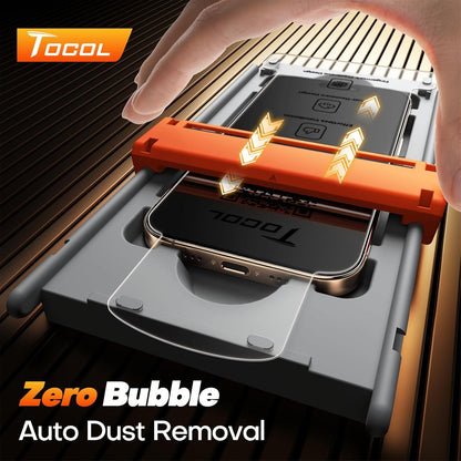 TOCOL 2 Pack for iPhone 16 Pro Max Screen Protector, Instant Installation, Auto-Dust Removal, Zero Bubble, Unbreakable 9H Hardness Shatterproof HD Tempered Glass