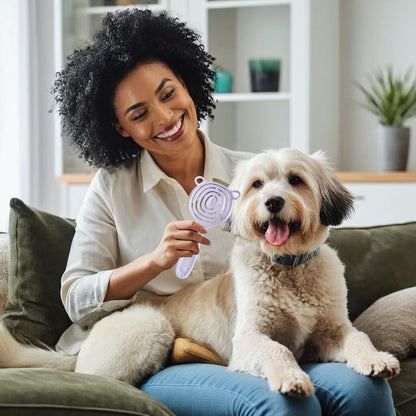 Floating Hair Remover, Ergonomic Pet Brush, Pet Grooming Supplies, Soft Bristle Pet Comb, Pet Care Grooming Tool, Easy Clean Pet Brush, Grooming Brush for Long Hair, Pet Hygiene Accessories