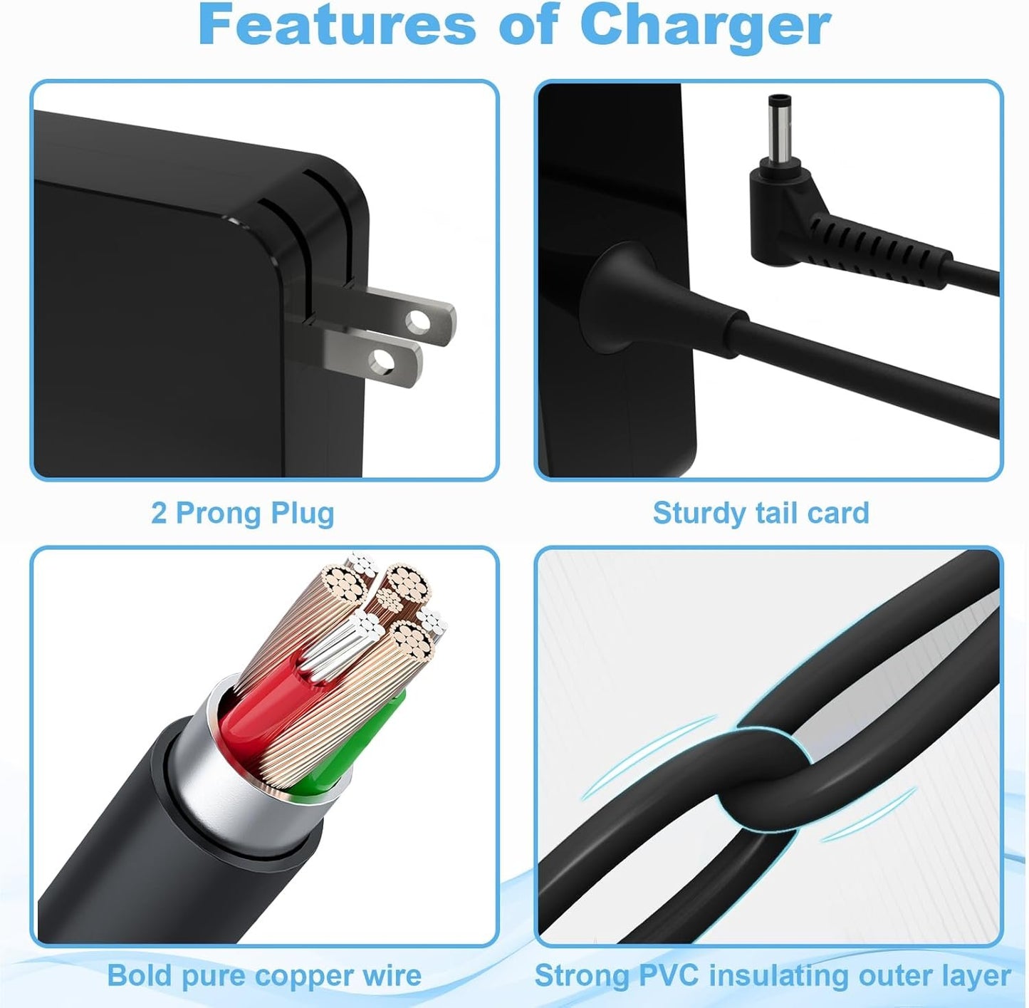 Ideapad Charger for 65W 45W Lenovo Laptop Charger- Compatible with Lenovo Ideapad 3 5 320 330 330S S145 510 510S 110 110S Flex 3 5 Yoga 710 510 Light-Weight Adapter Power Supply