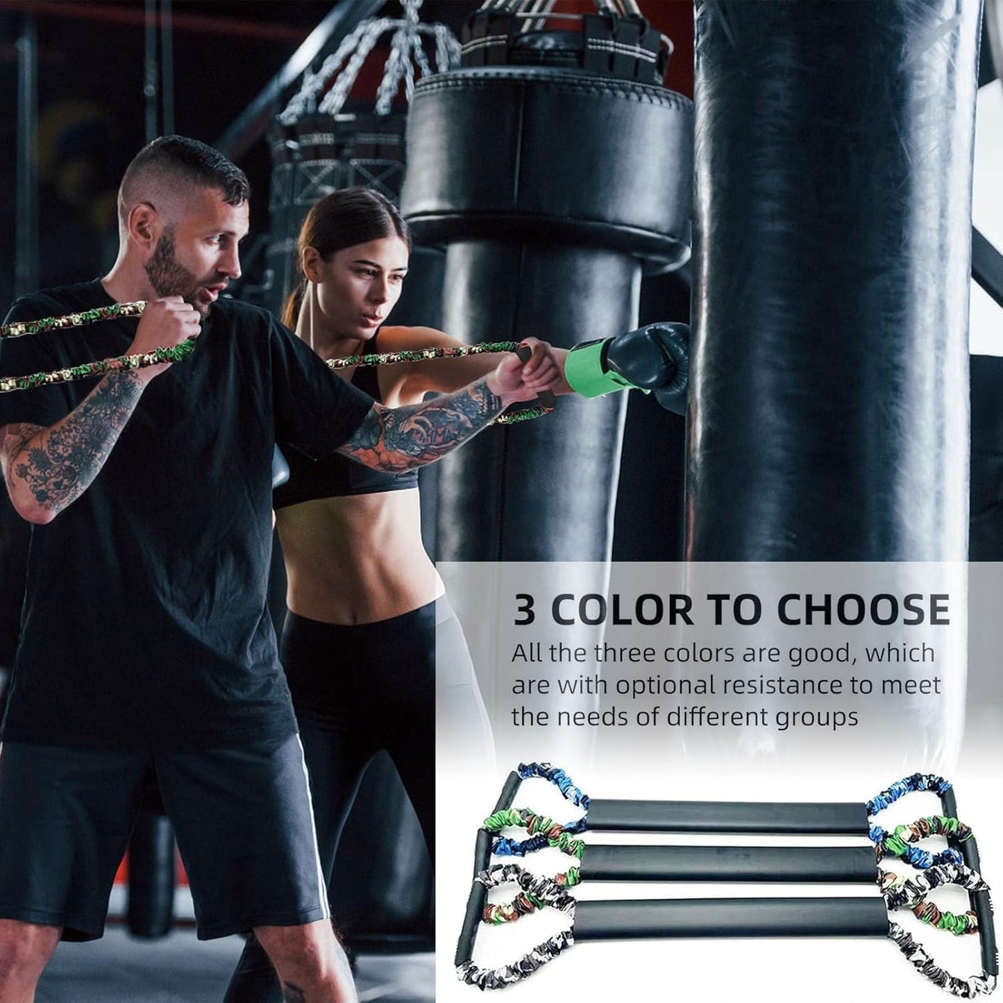 Ycendelion Boxing Training Equipment, Resistance Bands for Shadow Boxing, Punching Accessories for Home Gym Training - Men and Women