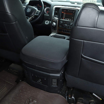 Voodonala for 2010-2017 Dodge RAM 1500 2500 3500 Center Console Cover Armrest Pad Cover Trim, for Dodge RAM Interior Accessories Black 1pc