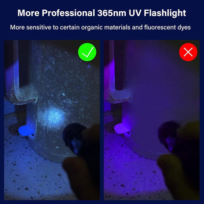 365nm UV Torch Black Light, Sofirn SF16 Rechargeable Powerful LED Blacklight Flashlight for Detecting Pet Dog Urine, Unveil Invisible Stains, High Definition Pure Ultraviolet