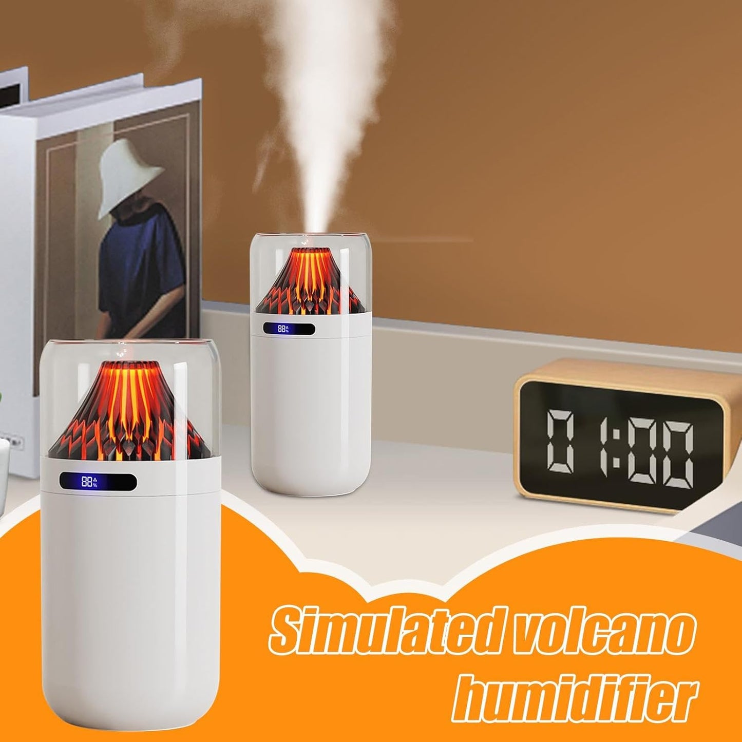 Umidifiers Diffuser, Home Aroma Machine, Portable Mist Maker, Cool Mists Umidifier, 3.07 x 3.07 x 6.14 inches, Ensuring Optimal Comfort & a Soothing Atmosphere for Relaxation Or Sleep