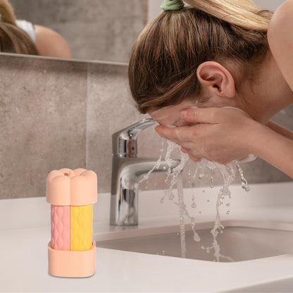 Travel Shampoo Bottles, Refillable Containers, 4-in-1 Leakproof Silicone Design, Approved Twist Dispenser, for Home, Gym, Hiking, Camping, Vacation, 2.52x5.39 Inches