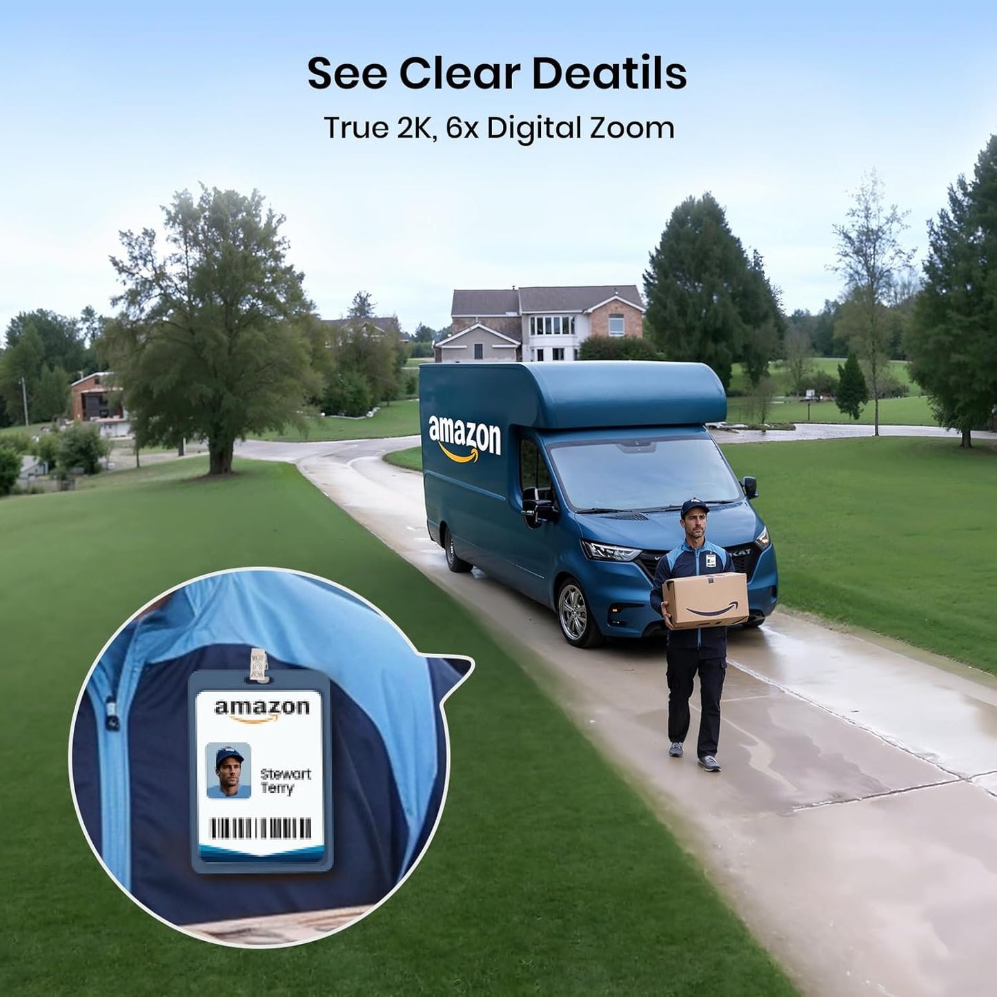 AOSU Security Cameras Outdoor Wireless, 2 Cam-Kit, No Subscription, Solar-Powered, Home Security Cameras System with 360Â° Pan & Tilt, Auto Tracking, 2K Color Night Vision, Easy Setup, 5G & 2.4G WiFi