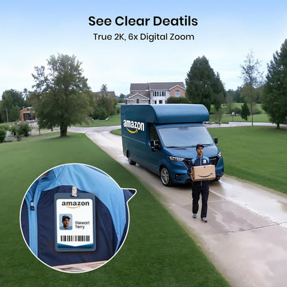 AOSU Security Cameras Outdoor Wireless, 2 Cam-Kit, No Subscription, Solar-Powered, Home Security Cameras System with 360Â° Pan & Tilt, Auto Tracking, 2K Color Night Vision, Easy Setup, 5G & 2.4G WiFi
