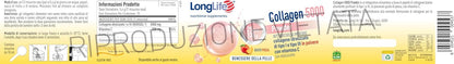 LongLife® Collagen 5000 Powder | Type I and III Hydrolyzed Collagne Powder | Skin Wellness | 25 Doses | Peach and Gluten Free Flavour