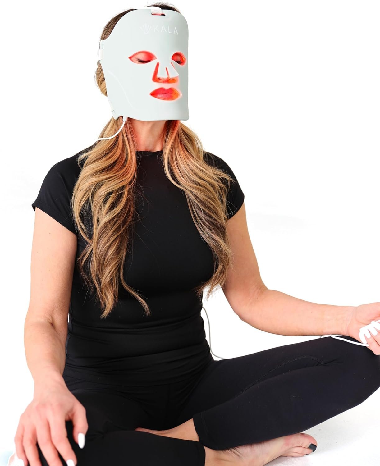 Kala Red Light Face Mask | Promotes Healthier, Younger-Looking Skin | Reduces Fine Lines & Wrinkles | Multi Wavelength Technology (Red/NIR/Blue) | Touch-Sensitive Switch