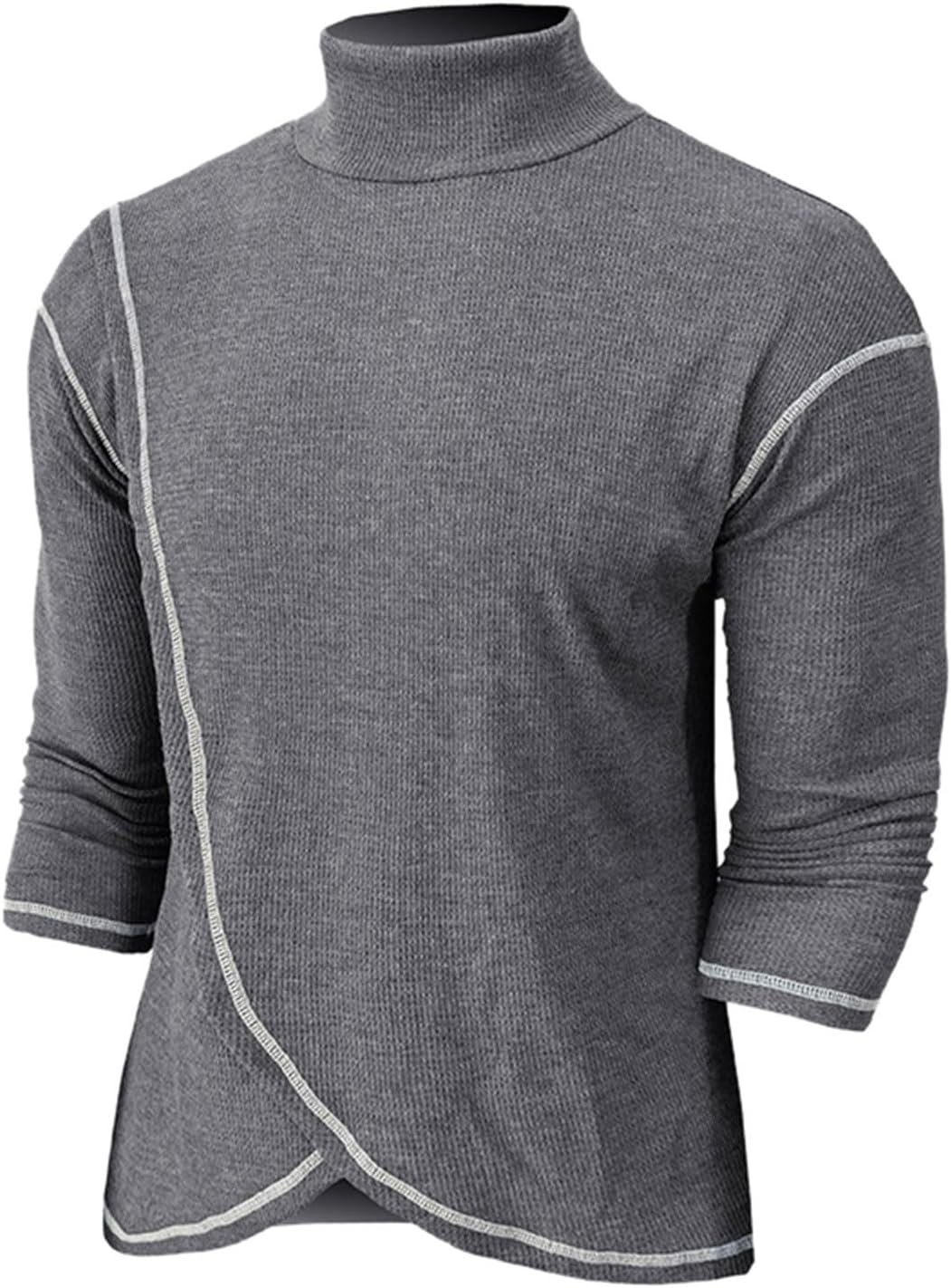 ZDSUHYIW Tech - Maglia a maniche lunghe da uomo, sportiva, traspirante, a maniche lunghe, tecnologia anti-odor, per allenamento all'aperto, fitness, maglietta Essentials Henley, a maniche lunghe,