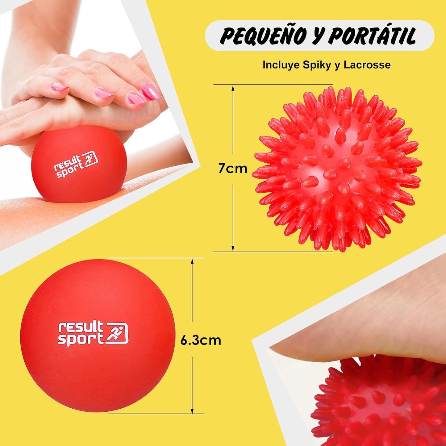 ResultSport Massage Ball, Plantar Fasciitis Recovery, Trigger Point Massage, Deep Tissue Myophasic Relief