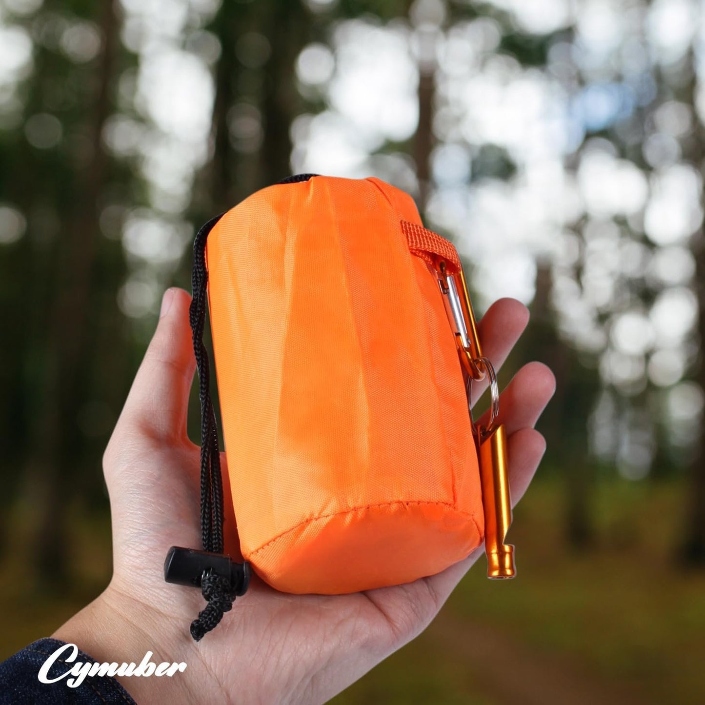 Emergency Sleeping Bag Survival Bag,Cymuber 2 Pack Portable Waterproof Thermal Bivy Sacks Tac Bivvy Bags,84"x36" Camping Mylar Sleeping Bag Survival Gear Emergency Blankets Survival Shelter