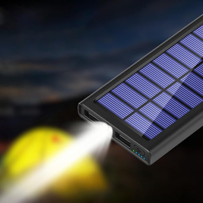Solar Charger Power Bank, Mobile Phone Battery Pack, 10000mAh Portable Chargers, Lightweight External Power Supply, 5.59x2.64x0.63 Inches, for Outdoor Hiking Travel Camping Home