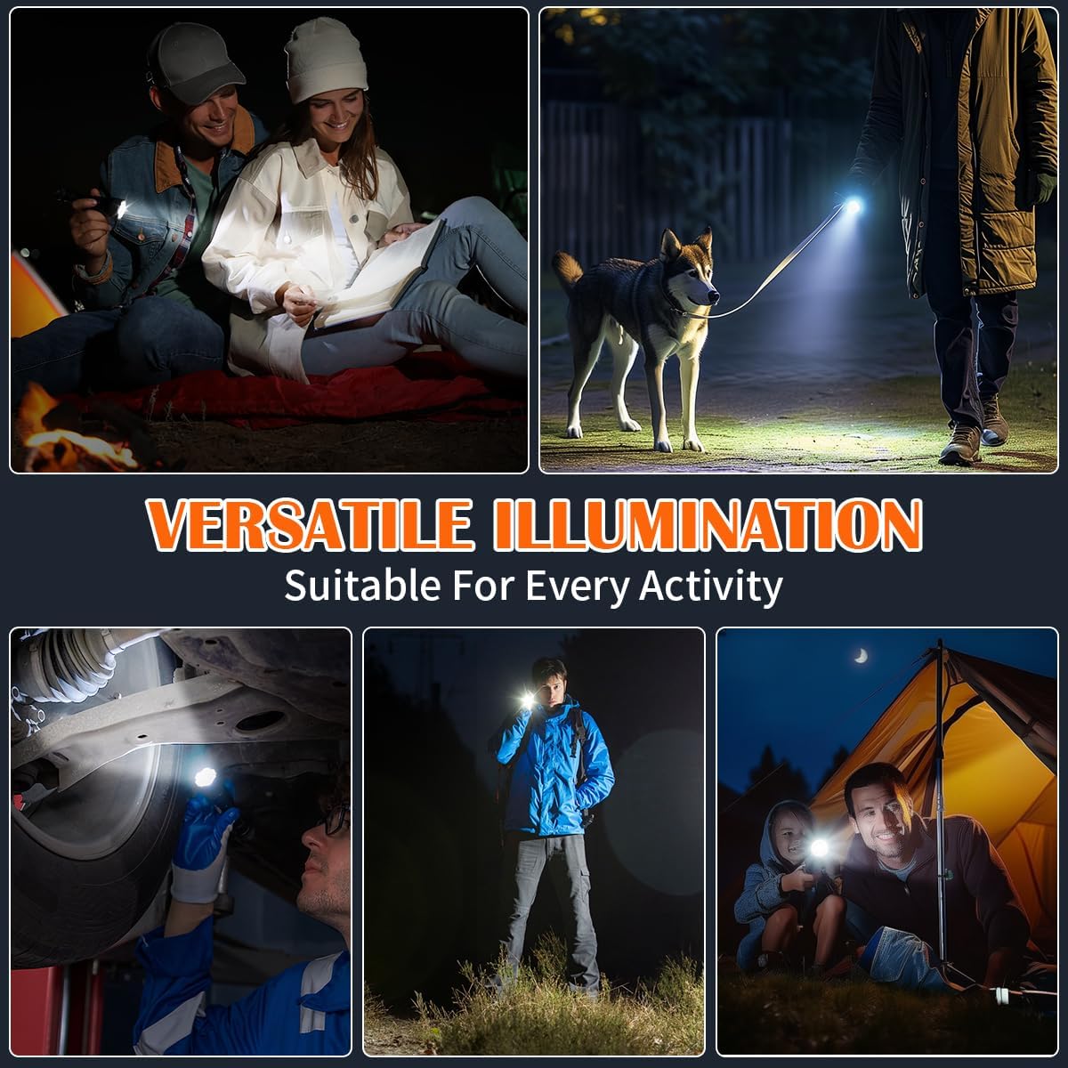 3Pack Rechargeable Flashlights, Tactical Flashlights High Lumens, Super Bright Flashlight, Mini Small Flashlights Powerful, LED Linterna Recargable, Pocket Handheld LED Flash Light for Home Emergency
