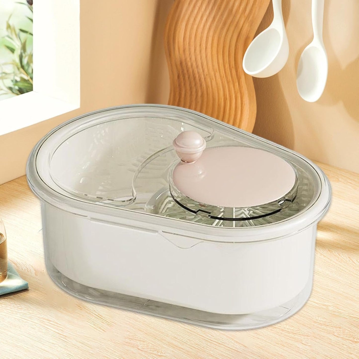 Salad Spinner - Vegetable Wash Spinner Dryer | Labour-Saving Fruit Washer Spinners, Salad Washer Spinners Fruit Cleaner, Kitchen Food Prep Tool, Gadgets for Strawberry, Lettuce, Blueberries, Cherry