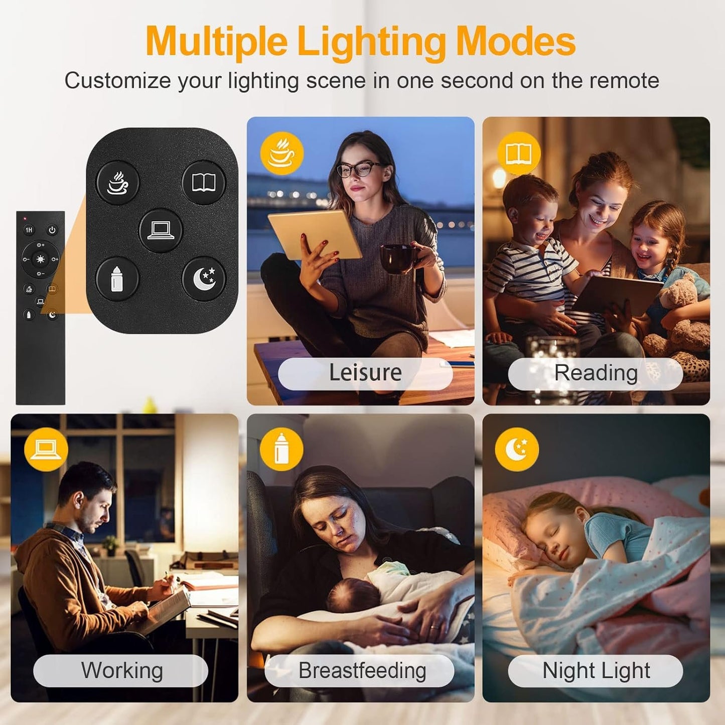 OUTON Floor Lamp Modern, LED Torchiere Lamp 30W 3000LM, Tall Standing Lamp with 4 Color Temperatures, Stepless Dimmable, Remote and Touch Control, 1 Hour Timer for Living Room Bedroom, Silver Grey