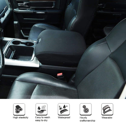 Voodonala for 2010-2017 Dodge RAM 1500 2500 3500 Center Console Cover Armrest Pad Cover Trim, for Dodge RAM Interior Accessories Black 1pc