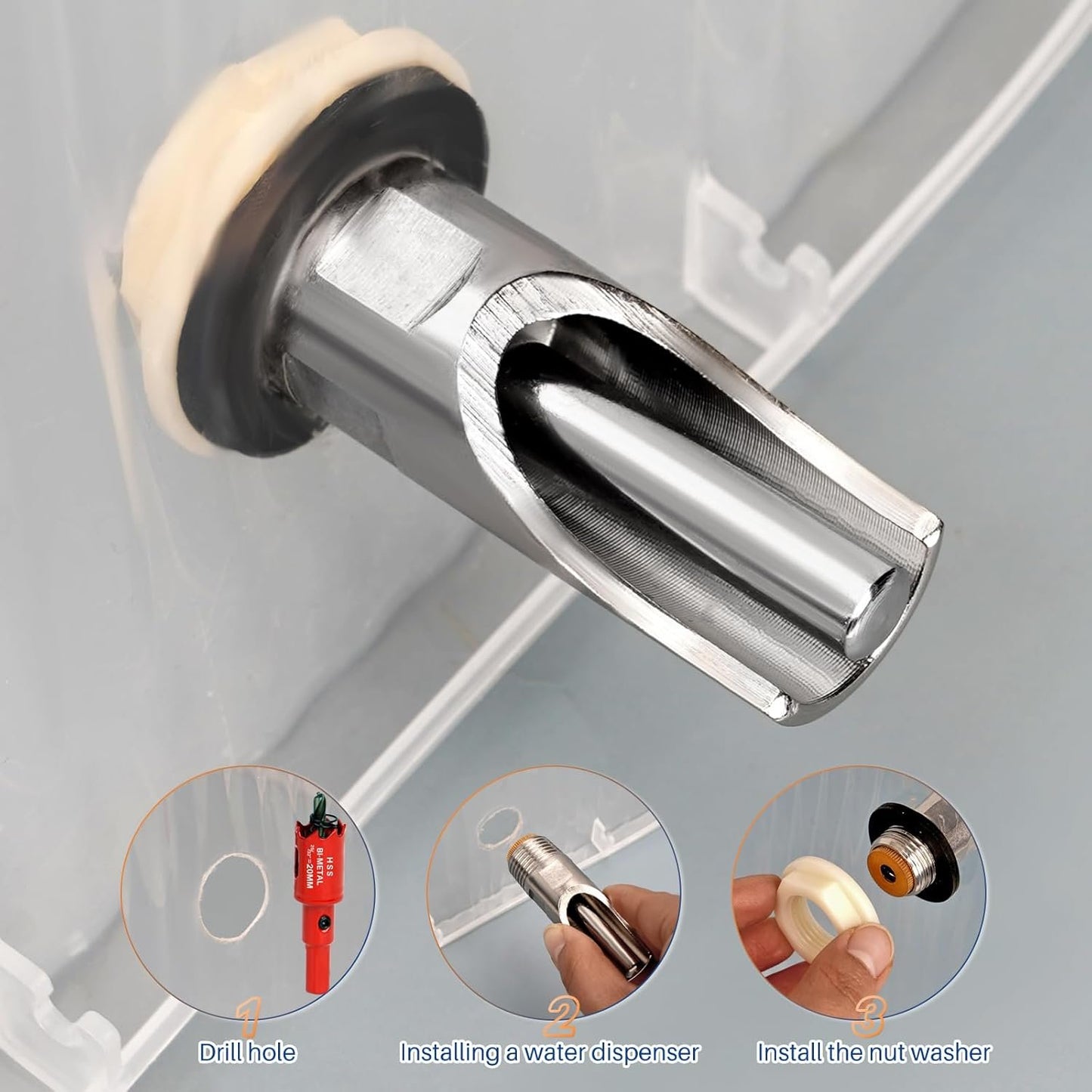 OUJIMAI 10PCS 1/2 NPT Pig Waterer Nipple Barrel Kit Stainless Steel Pig Waterer Nipples Systems Kit Pig Nipple Water Drinker for Sows Piglets Livestock Water Trough (10 Pig Nipples Kit)