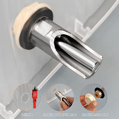 OUJIMAI 10PCS 1/2 NPT Pig Waterer Nipple Barrel Kit Stainless Steel Pig Waterer Nipples Systems Kit Pig Nipple Water Drinker for Sows Piglets Livestock Water Trough (10 Pig Nipples Kit)